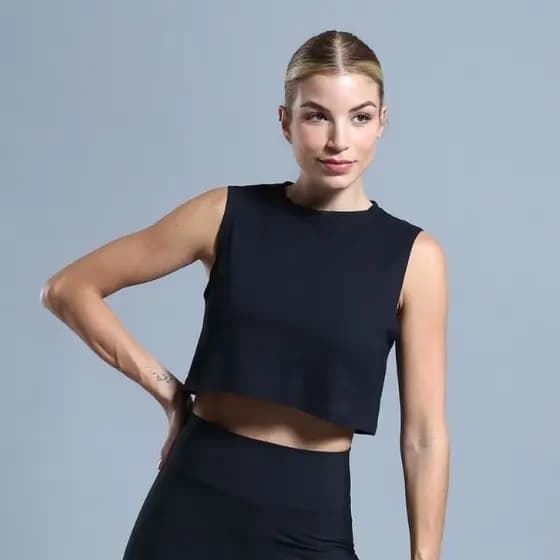Regata Cropped Feminina 100% Algodão ideal para o dia a dia