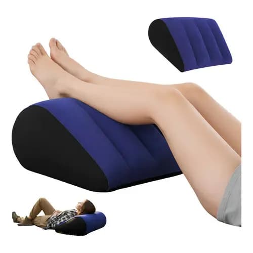Almofada Inflável Apoio Pés Descanso Pernas Costas Portátil Viagem Travesseiro Ergonômico