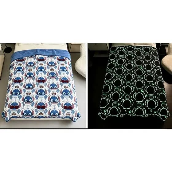 Manta Infantil Luminosa Solteiro Brilha no Escuro Plush Ovelhinha Jogo de Cama Lençol Adredon