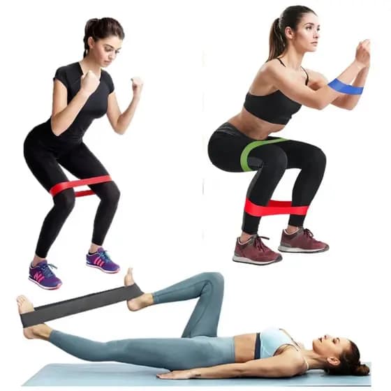 KIT Fita Elastica Funcional Ginastica Em Casa Fisioterapia Fit Mini Band Exercício