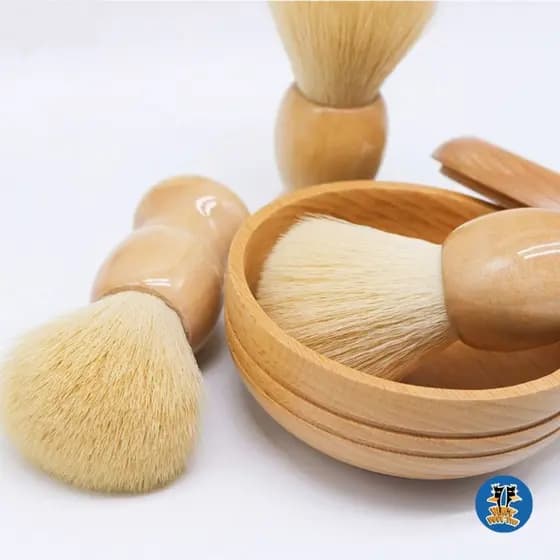 KIT 3 Pincel de Barbear Profissional Perfeita Uso Diário
