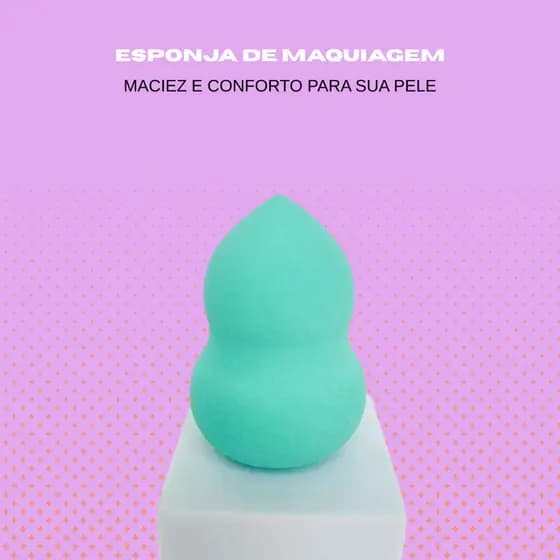 Kit Esponjas de Maquiagem Macias Profissionais Aplicador de Base e Corretivo
