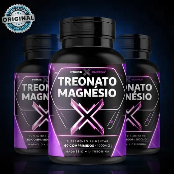 Kit 03 Magnésio L-Treonato 180 Cápsulas 1000mg Treonina Original