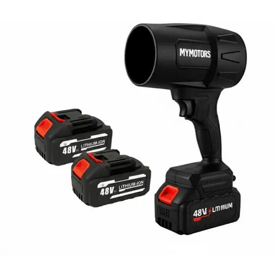 Soprador Ar Turbo Portátil 48v 2 Baterias Potente Soprador de Folhas Secar Carro Limpeza PC