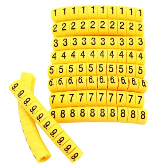 kit Identificador Marcador Fios Cabos Anilhas 1000pcs 0a9 EC1
