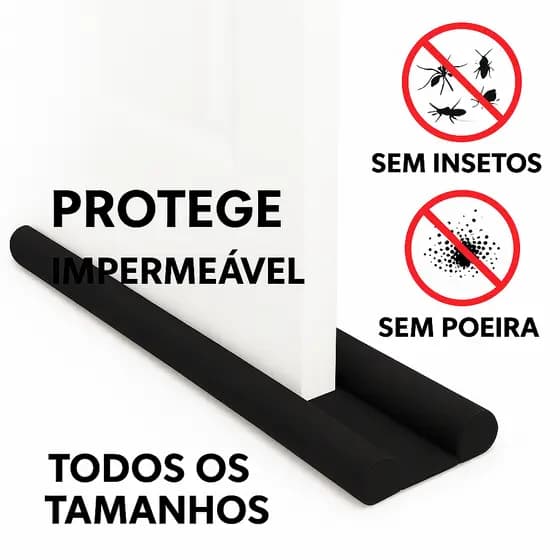 Veda Porta Impermeável todos tamanhos 70cm 80cm 90cm 100cm 110cm 120cm protege de vento poeira bichos insetos escorpião