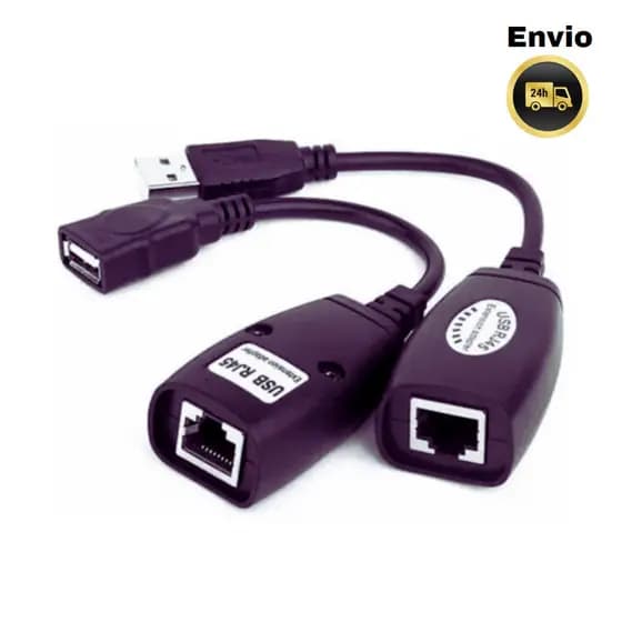 Adaptador Conversor Extensor Usb Via Cabo Rede Rj45 Até 45m