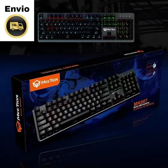 Teclado gamer Meetion MK007 Blue inglês com luz RGB