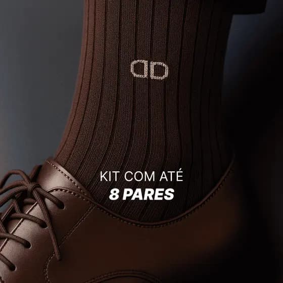 Meia Social Casual Canelada – Elegância, Conforto e Resistência - Kit com 8/6/4/2