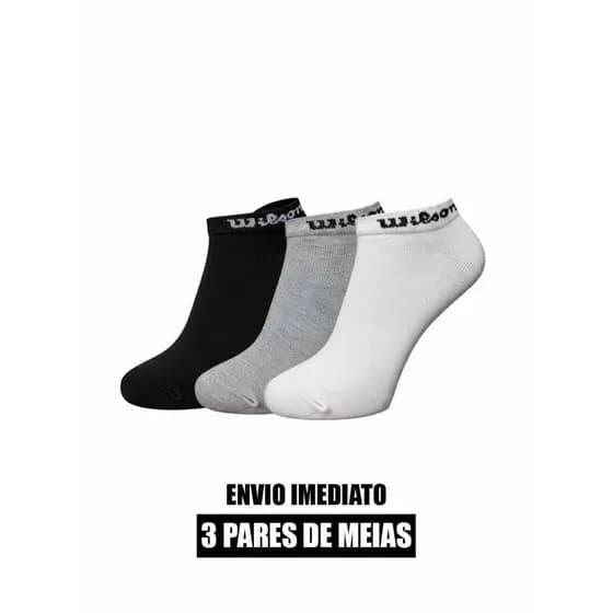 Kit 3 pares de meia soquete Wilson original