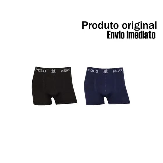 Kit 2 cuecas boxer marca Polo Wear Microfibra Originais