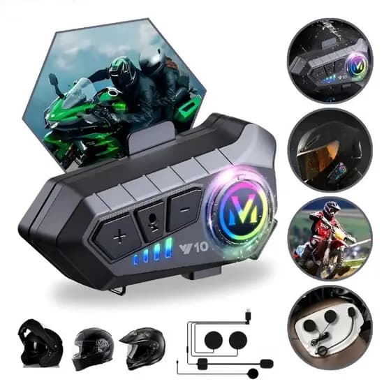 Fone de Ouvido de Capacete Moto Bluetooth Controle De Voz microfone para moto intercomunicador