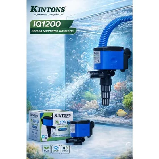 Bomba Submersa Kintons Iq-1200 1200l/h 10w 110v