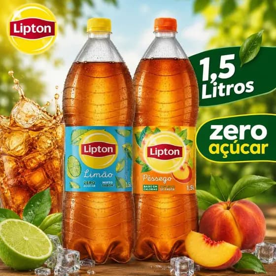 Chá Lipton Zero Açucares 1,5L Ice Tea Escolha Seu Sabor