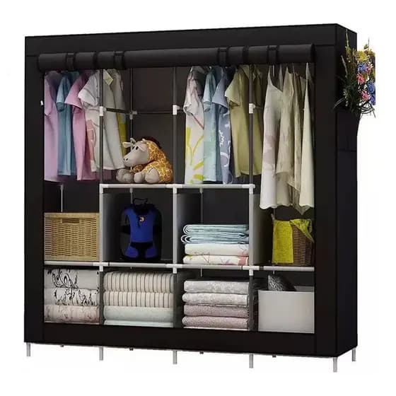 Arara Guarda Roupa Dobrável Armário Organizador Multiuso Roupeiro Cabideiro Sapateira Top&casa
