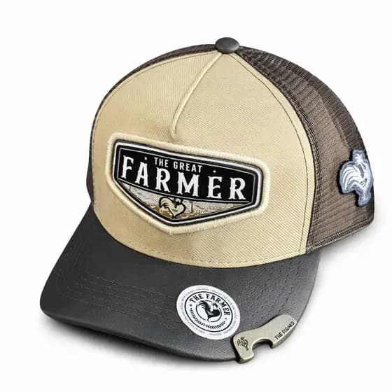 Boné Trucker The Great Farmer Bordado Abridor Aba Curva