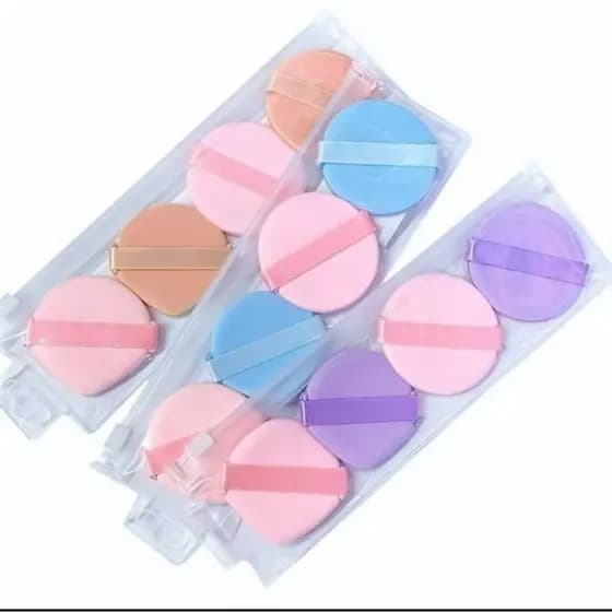 Kit Com 12 Esponjas Para Maquiagem Com Suporte Para Dedo Acolchoada cor aleatória Envio rápido