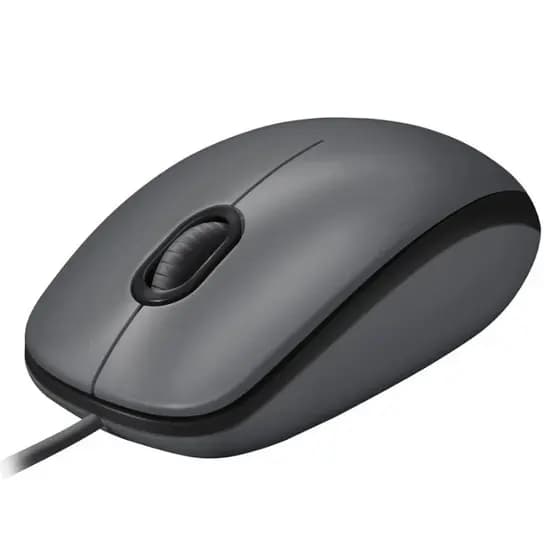 Mouse com fio USB Logitech M100 com Design Ambidestro e Facilidade Plug and Play