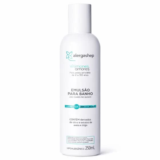 Emulsão De Banho Hipoalergênica 250ml Nossos Amores Alergoshop