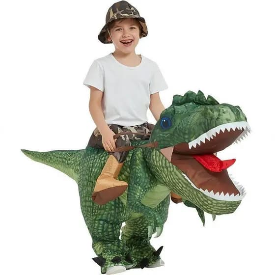 Presente de Halloween , Dinosauro caminhando , Pequeno Tyrannosaurus Rex , OXW1 balustrada