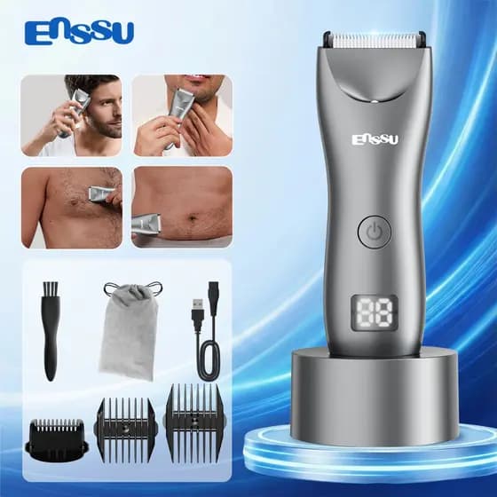 Máquina De Cortar Cabelo Barbeador Eletrico Masculino Depilado Kit Aparador De Pelos Peito Shaver