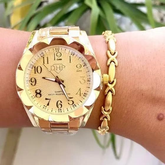 Relógio feminino aço inoxidável- Resistente a respingos d´água