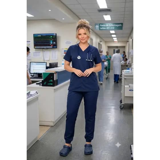 Pijama Cirúrgico Scrub Hospitalar Área Saúde Tendência Médico Enfermagem