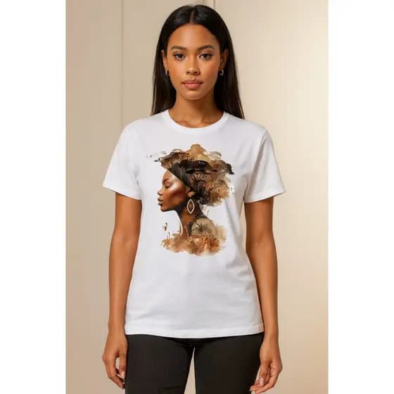 Camiseta T-shirt Unissex Africana Estilosa 100% Algodão