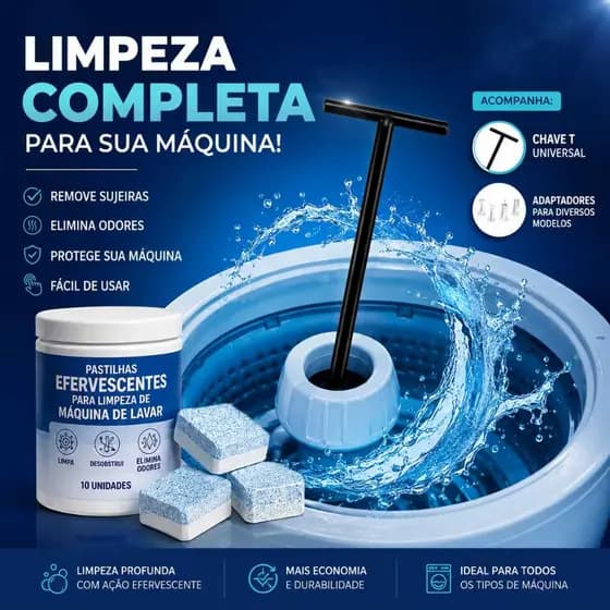 Chave T 10mm Pastilha Chave Longa Agitador Lavadora Máquina de Lavar Brastemp Electrolux Universal Limpeza