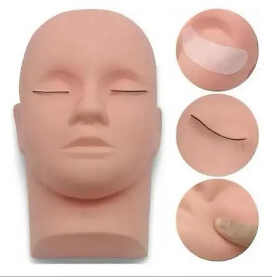 CABEÇA DE TREINO PARA ALONGAMENTO EXTENSÃO DE CILIOS MICROPIGMENTAÇÃO E MAQUIAGEM BONECO DE TREINO