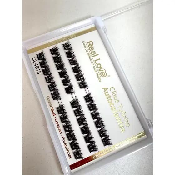 Tufos para extensão de cílios Real Love - Auto Colantes / MIX / Curvatura D