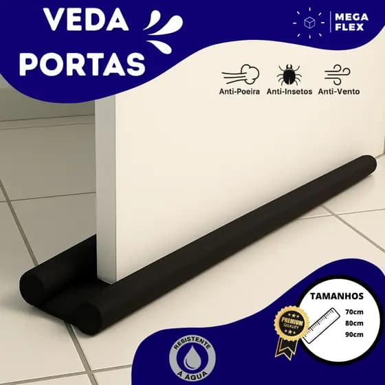 Veda-Porta 70cm Impermeável Protetor de Porta Rolinho barra inseto e pó Apartamento Casa Chácara
