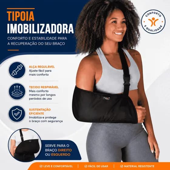 Tipoia Imobilizadora Braço Direito Esquerdo Descanço Bilateral Flex Mouve Expedição