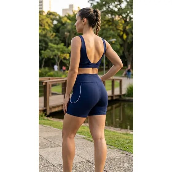 Conjunto Fitness Azul Marinho
