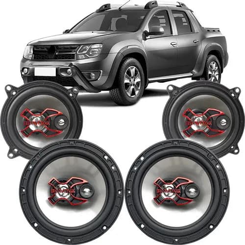 Kit Alto Falante 6 E 5 Pol 200w Renault Oroch 12 A 24 Bravox Cor B3x60x+b3x50x