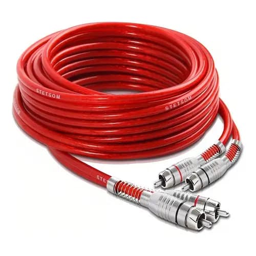 Cabo Rca Stetsom 5m - Cabo Prata Com 5 Metros Blindado 4mm