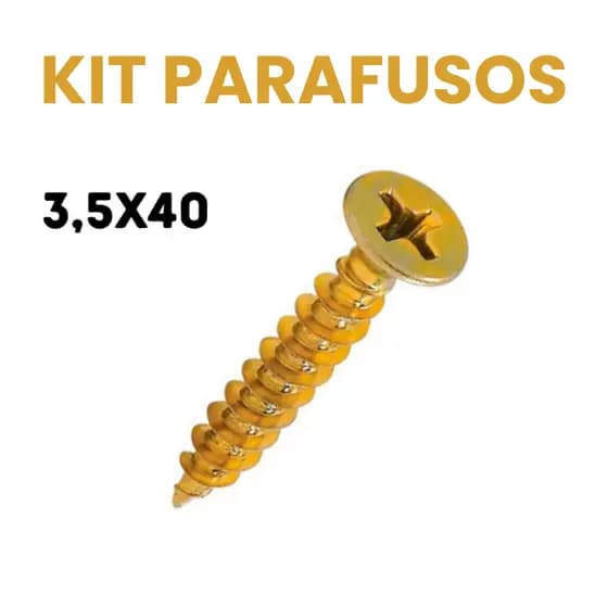 Parafuso Madeira 3,5 X 40 Chipboard Caeça Chata Phillips Caixa Com 500 ou 1000 Unidades
