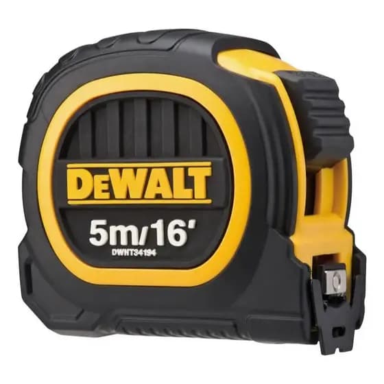 Trena Emborrachada DeWalt 5m com Gancho Magnético DWHT34194L