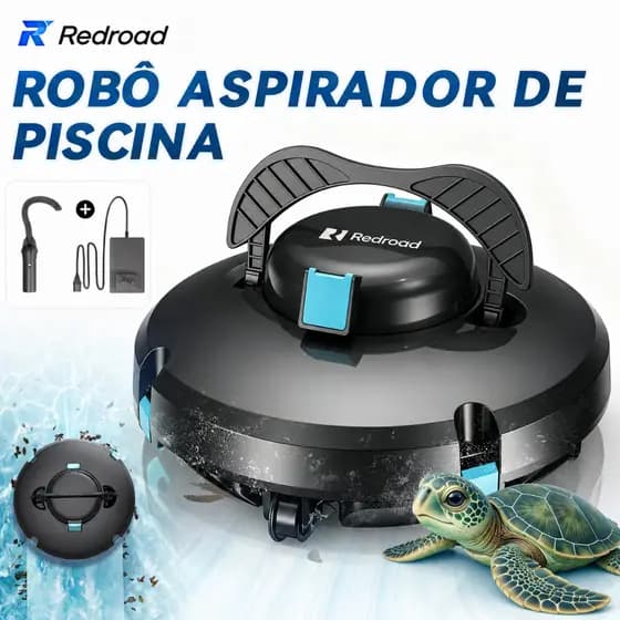 Aspirador Piscina sem Fio Inteligente 150Min Limpeza Automática Piscinas Até 120m² Redroad S1