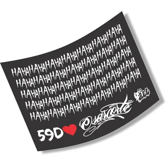 KIT 04 Adesivos HAHA 59d Osascorte 244 grau para Moto para-lama capacete carro vidroo