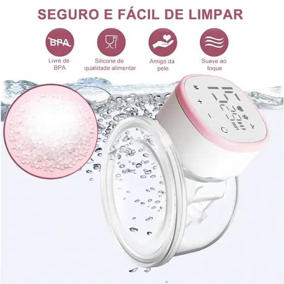 Bomba tira-leite elétrica Sem dor Alta potencia de sucção integrada Silenciosa Massageador Portátil