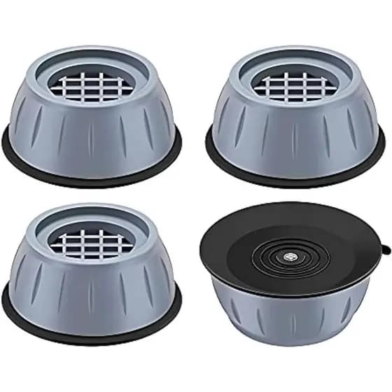 Kit 4 Washing Machine Foot Support and Dryer Anti Vibration Support Pads Clean Washer Rubber