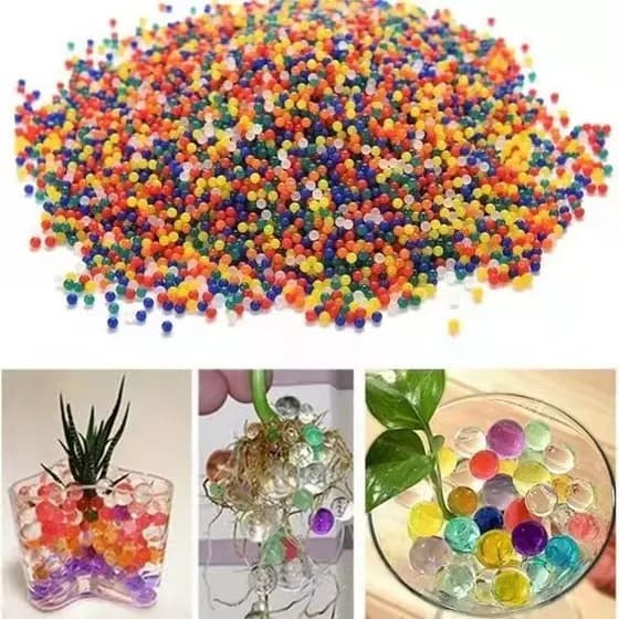 Kit 24 pacotinhos Bolinhas de Gel que Crescem na água / Bolinhas de Gel Decoração vaso plantas