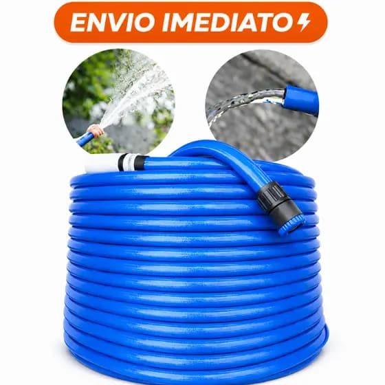 Mangueira Jardim Reforçada Lisa Flexivel 10 Metros Lavagem Quintal Jardim Limpeza Residencial