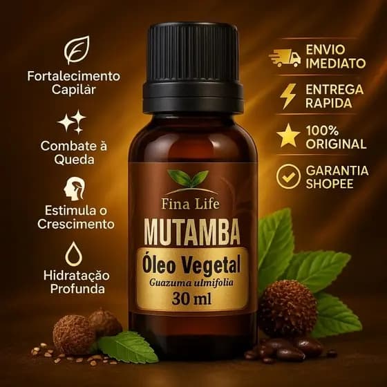 Óleo mutamba 30 ml 100% puro HIDRATANTE - NUTRIÇÃO