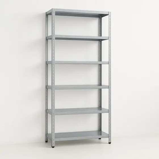 Kit 2 Unidades Prateleira de Aço Industrial 6 Divisoria Multiuso 90x198 Armario Estante Livros