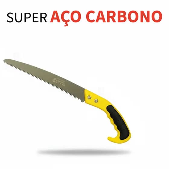 Serrote Aço Carbono SUPER REFORÇADO Profissional 30cm de Lamina Para Podas de Galhos Pegada anatômica