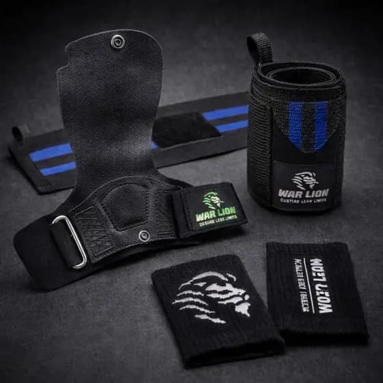 Kit Crossfit Grip + Munhequeira Seca Suor + Elástica Treino Academia Musculação