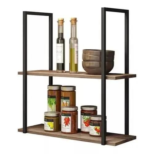 Nicho Amadeirado Suspenso Decorativo Estilo Industrial Para Casa Sala Cozinha Quarto Banheiro