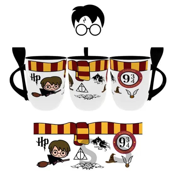 Caneca Harry Potter com Colher Personalizada